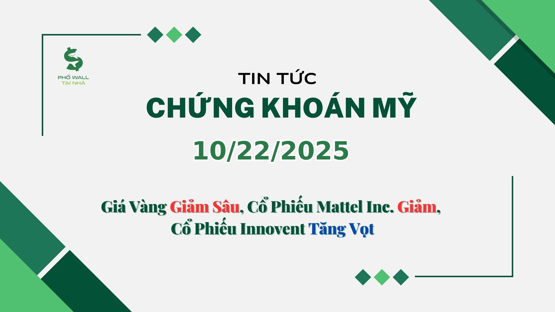 Chứng khoán Mỹ 10222025
