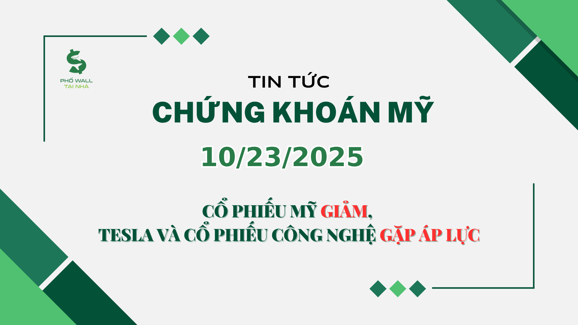 Chứng khoán Mỹ 10232025