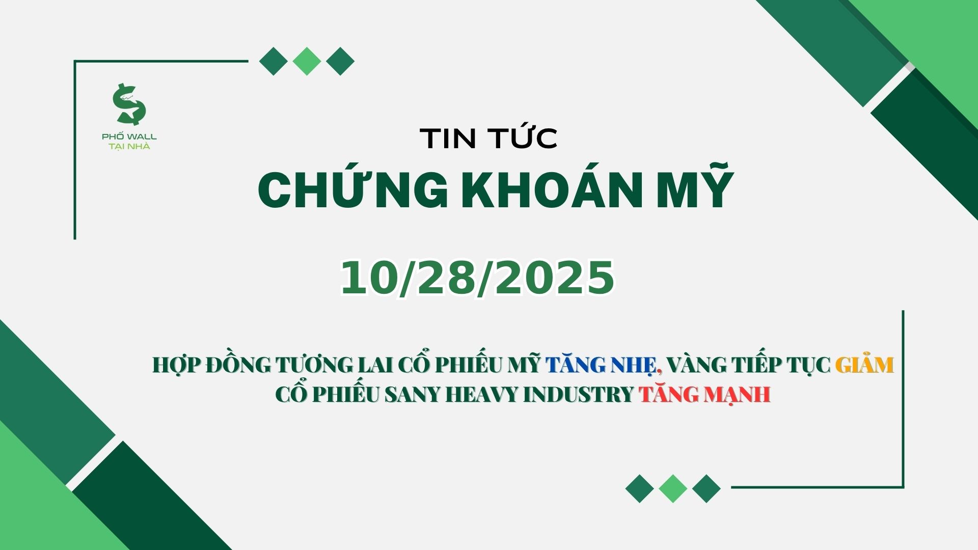 Chứng khoán Mỹ 10282025