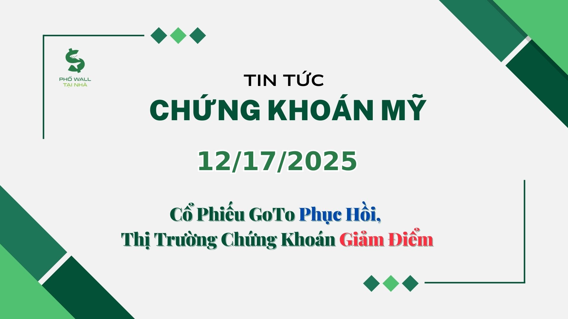 Chứng khoán Mỹ 12172025