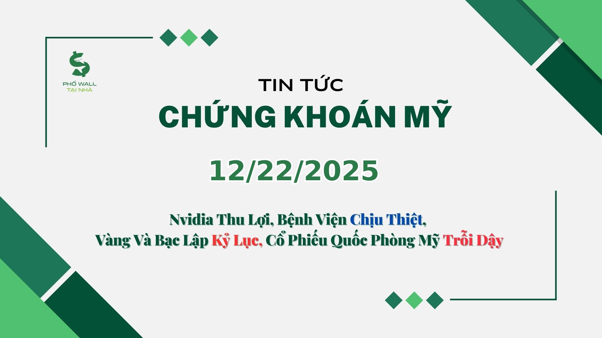 Chứng khoán Mỹ 12222025