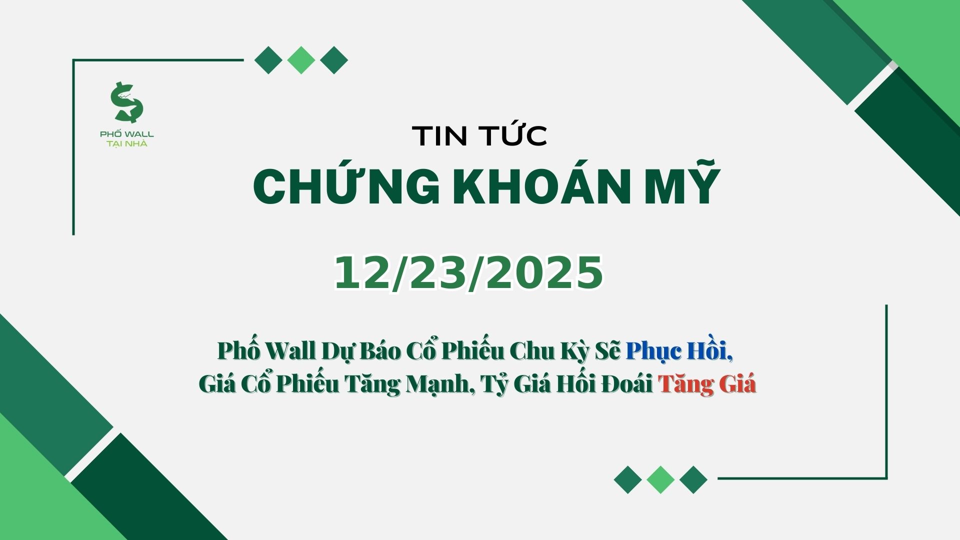 Chứng khoán Mỹ 12232025