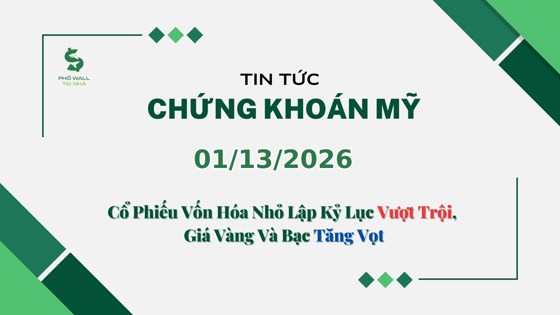 Chứng khoán Mỹ 01132026