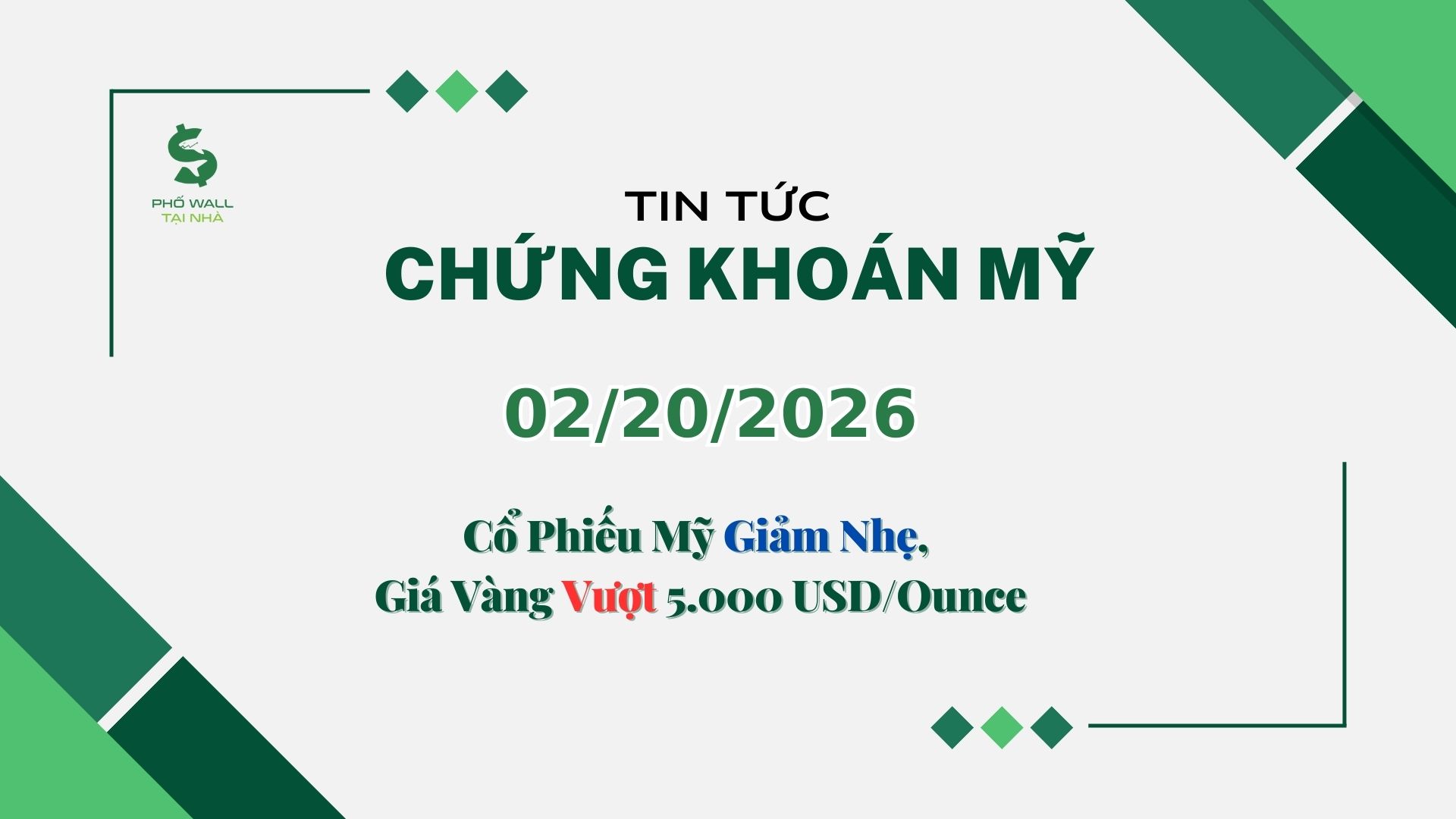 Chứng khoán Mỹ 02202026